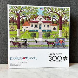 Charles Wysocki Ice Cream and Hopscotch 300 Large Pieces Buffalo Puzzle-Complete